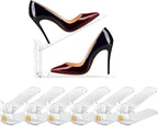 6Pack Shoe Slot Organizers Clear Shoe Stacker Organizer for Closet Shoe Holder Space Saver Rack Storage for Closet (Clear, 6Pack)