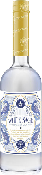 SOUL STICKS Cleansing Water 7.5 oz. Bottle for Clearing Negative Energy and Purifying Home Spiritual Florida Water Area Deodorizer (White Sage)