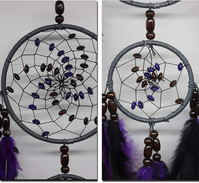 Dream Catchers Purple Handmade Feather Dreamcatcher