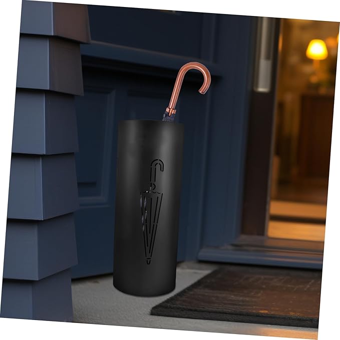 VALICLUD Stylish Iron Umbrella Stand Bucket Umbrella Organizer for Entryway for Walking Sticks More Heavy Duty Design Easy to Clean for Home Office