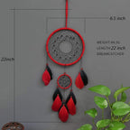 Red Dream Catchers, Dream Catcher for Wall Decor, Traditional Dreamcatcher Red Feather Wall Hanging Decoration