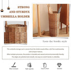 Umbrella Stand Rack Umbrella Stand Indoor Tall Japanese Style Umbrella Storage Bucket, Wicker Weave Umbrella Holder, Household Laundry Basket with Handle, for Doorway, Porch