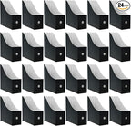 Limitliho 24 Pack Black Cardboard Magazine Holder, Sturdy Book Bins for Classroom Library, 10.6'' ×10.2'' ×3.5'' Inch Vertical File Folder Box