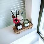 Wood Riser for Decor, 8.66X3.54in Wood Pedestal Stand, Small Wooden Riser for Bathroom for Kitchen Counter