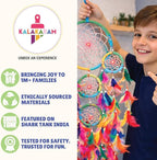 Kalakaram DIY 5 Ring Dream Catcher Making Kit | Create Magical Dream Catcher with Wooden Rings, Feathers, Beads & Colorful Yarns | Room Decor Craft Kit