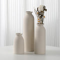 CEMABT Beige Ceramic vase Set-3 Flower vases for Decor,Modern Boho Farmhouse Home Decor,Decorative vase for Pampas Grass&Dried Flowers,idea Shelf,Table,Bookshelf