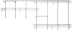 ClosetMaid ShelfTrack Wire Closet Organizer System, Adjustable from 7 to 10 Ft., With Shelves, Clothes Rods, Hardware, Durable Steel, White