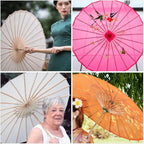 Cabilock Bamboo Paper Umbrella Holder Stand 22X15 Inch Oil Paper Umbrella Support Frame for Wedding Decor and Photography Props Durable Folding Repair Rack