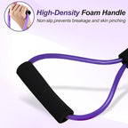 Figure 8 Fitness Resistance Bands with Handles, Exercise Elastic Bands for Women Arm Shoulder Back Leg Chest Stretch, Workout Equipment for Yoga, Pilates, Physical, Therapy, Home Gym Fitness, 3 Pack