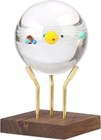 Hipiwe Gold Metal Arm Display Stand Decorative Ball Stand Easel with Wooden Base Rock Display Stand for Sphere Crystal Ball Eggs Mineral Geodes Rock Seashell, X- Large