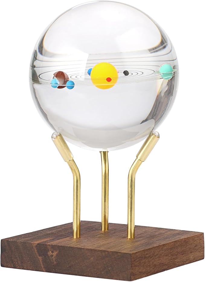 Hipiwe Gold Metal Arm Display Stand Decorative Ball Stand Easel with Wooden Base Rock Display Stand for Sphere Crystal Ball Eggs Mineral Geodes Rock Seashell, X- Large