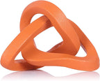 LCCCK Infinity Knot Sculpture Orange Knot Decor Object, Abstract Knick Knacks Coffee Table Modern Statue, Orange Sculpture for Home Living Room Table Ornaments and TV Stand Bookshelf Decorative