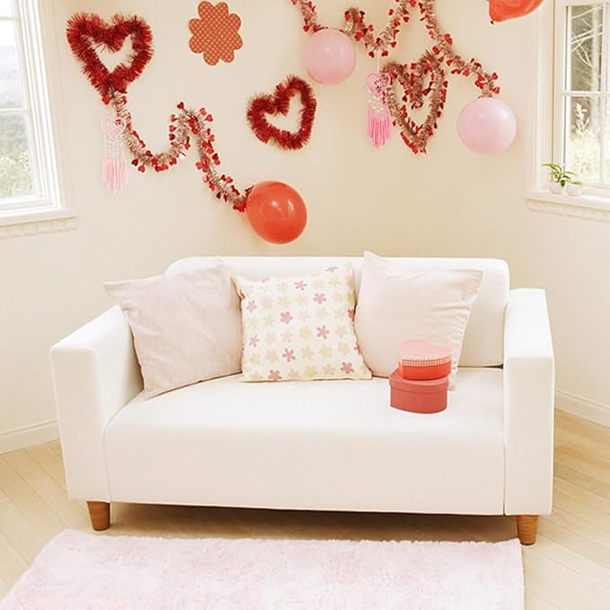 INFUNLY 6 Sets Heart Small Dream Catcher Kit Valentine's Day Themed Dreamcatcher Kit Mini Pink Dream Catcher Kit for Adults Boho DIY Dream Catcher Kit for Bag Pendant Car Interior Backpack Charm