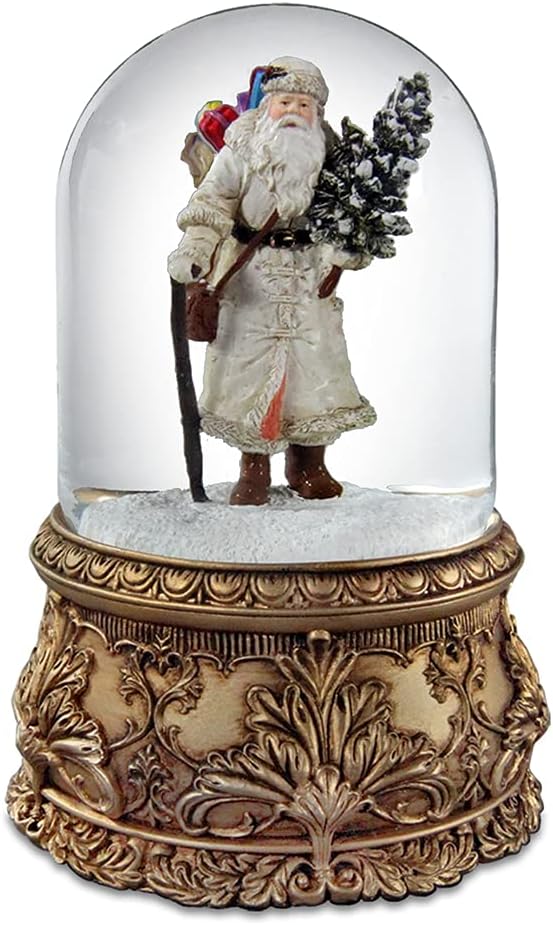 San Francisco Music Box Santa Musical Domed Water Globe