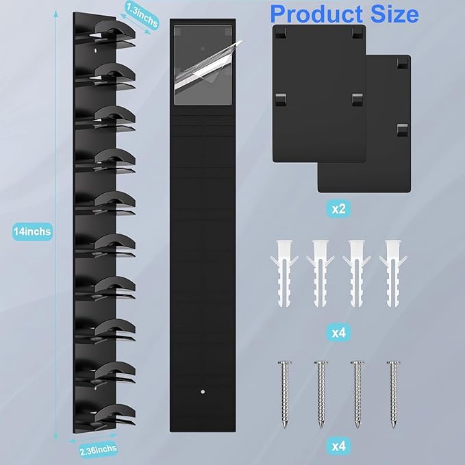 Hat Organizer for Baseball Caps 2 Pack Hat Rack for Wall with Strong Adhesive Hat Hanger Holder Display for Door Closet Hold up to 20 Hats Multilayer Ball Cap Storage Two Mounting Option