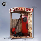 JXK 1/12 Unmanned Beverage Shop Sculpture Realistic Daily Scene Diorama Accessory for Miniature Enthusiasts, Collectors and Model Builders