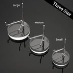 Hipiwe Adjustable Metal Arms Display Stand Easel with Acrylic Base Small Display Easel Holder for Fossil Coral Geodes Rock Mineral Agate Crystals Seashell and Small Collectibles, 2.4*2.4*3.1 inch