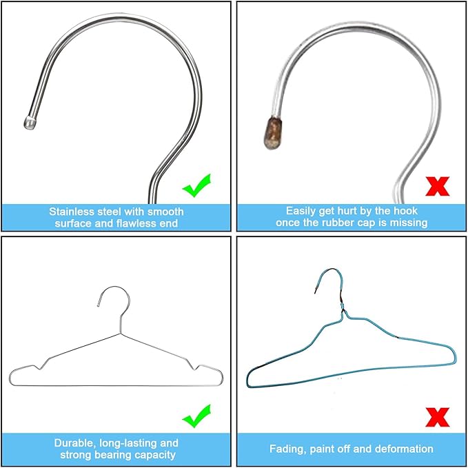 Clothes Hangers 30 Pack Coat Hangers Non Slip Wire Hanger Clothing Heavy Duty Seropy Metal Hangers Space Saving Ultra Thin of Stainless Steel Hanger