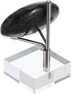 Hipiwe Adjustable Metal Arms Display Stand Easel with Acrylic Base Small Display Easel Holder for Fossil Coral Geodes Rock Mineral Agate Crystals Seashell and Small Collectibles, 1.6x1.6x3.1 inch