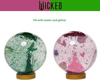 Wicked Snow Globe Kit, DIY Snow Globe, Includes 2 Globes, Glitter, Sequins, Stickers - Elphaba and Glinda