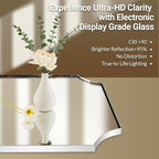 ANDY STAR 30x48 Inch Chrome Mirror, Large Scalloped Bathroom Mirror, Unique Rectangle Mirror with Rust-Proof Stainless Steel 1" Frame, Hangs Vertically or Horizontally