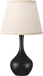 Seealle 16.1" Touch Table Lamps for Nightstand, 3-Way Dimmable Small Bedroom Lamps for Night Stands, Black Bedside Lamps for Living Room, Kids Room, End Table