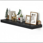 Vivelove Single Floating Shelves 36 inch Long, 10 in Deep Shelves Wall Mounted for Bedroom, Bathroom, Living Room, Kitchen, Office, Modern Shelf Home Decor, Set of 1, Black