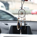Dream Catcher for Car, Handmade Bohemian Style Rearview Mirror Hanging Decor with Feathers & Beads, Good Luck Charm for Safe Travel, Car Accessories for Women (Popular Picks)