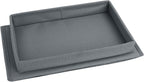 5 Pockets TV Remote Control Holder Couch Sofa Tray Armrest Organiser Oxford Chair Couch Caddy Sofa Armrest Bag Bedside Storage Hanging Organiser for Magazine Books Snack Mobile DVD Cellphone (Grey-a)