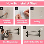 Foldable 26-Inch Wall Mounted Shoe Rack Organizer, Holds 6 Pairs, Small Hanging Shoe Rack for Entryway, Door or Closet, Space-Saving Wall Shoe Storage