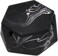 FREELOVE Concrete Ashtray with Lid & Stainless Steel Ashtrays for Cigarettes, Cement Ash Tray Smoking Holder Indoor Smokeless Outdoor Windproof Patio Home Office Cool Decor(Black-White, Small)