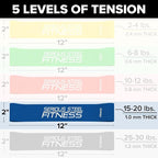 Serious Steel Fitness Mini Resistance Loop Bands | Rehab and Prehab Stretch Bands | 12" Exercise Workout Bands (Sets of 5 Pack and Sets of 10 Pack Trainer Options Available!)