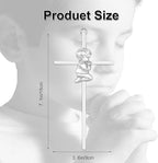 Tryuunion Baby Wall Cross Baptism Gifts for Boys, 7-inch Silver Blessing Boy Baptism Crosses for First Holy Communion Christening and Dedication Baptismal Gifts from Godparents