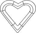 PATIKIL 8 Inch Christmas Wire Wreath Frame, Metal Heart Shape Dream Catcher Rings Macrame Wreath Floral Hoop for Home Car DIY Craft Wedding Wall Hanging Decorations, Black