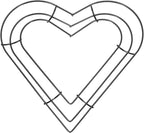 PATIKIL 8 Inch Christmas Wire Wreath Frame, Metal Heart Shape Dream Catcher Rings Macrame Wreath Floral Hoop for Home Car DIY Craft Wedding Wall Hanging Decorations, Black