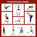 WHATAFIT Resistance Bands,Pull Up Assist Bands Set with Handles, Exercise & Workout Bands with Door Anchor for Men & Women – Home Fitness Equipment for Strength Training, Stretching