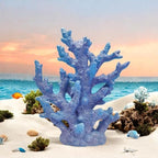 Etlemonde Beach Coastal Decor Coral Reef Home Decor Coral Statue Sculpture Home,Desk,Bathroom,Desktop Shelf Statue,Marine Themed Gifts (Gradual Blue Coral)