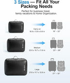 1-Pack Vacuum Seal Bags for Clothing Travel with Portable USB-Powered Pump, Triple Your Space, Reusable Space Saver Compression Bags for 19"- 22" Luggage Suitcase & Home Storage (Carry-on)
