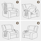 Armchair Caddy & Remote Control Holder for Couch & Recliner | Non-Slip Armrest Organizer with 6 Pockets for TV Remote, Phone, Tablet, Magazine & More, 19 x 35 Inches, Chocolate