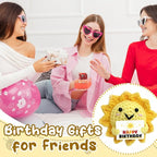 Funny Birthday Gift - Positive Crochet Sunshine Gifts with Bless Message, Handmade Emotional Support Crochet Dolls | Birthday Gifts for Women, Men, Sister, Teen, Boys, Girls, Kids, Friend & Colleagues