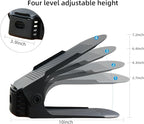 Shoe Slots Organizer, 24PCS Adjustable Double Layer Stack Shoe Rack, 50% Space-Saving Storage Rack Holder, Black