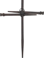 Dicksons Small Three Driven Nails Brown Rust Look 8.5 Metal Wall Cross