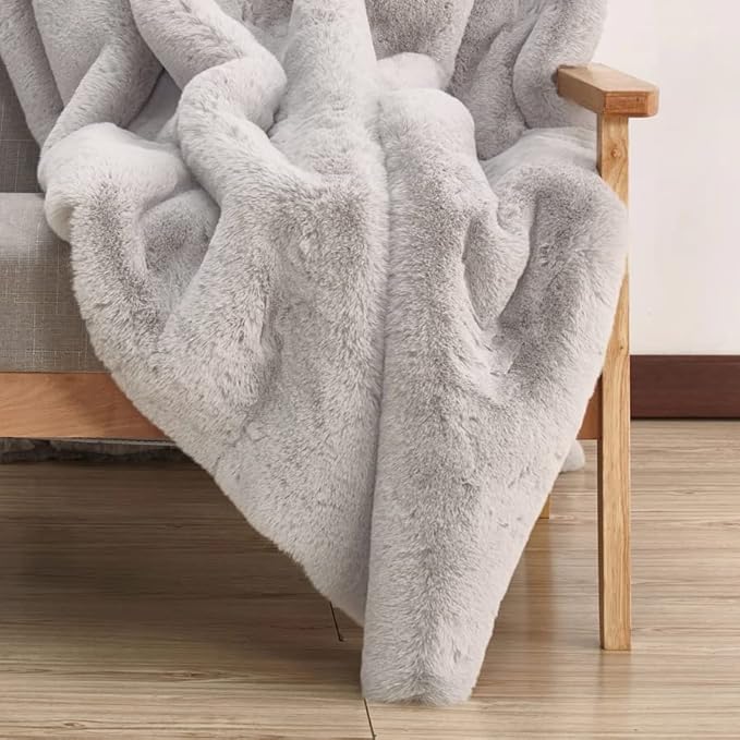 Silver Grey Plush Washable Area Rugs 8x10 Shag Rugs for Living Room Faux Fur Rugs for Bedroom Teen Room Decor Rectangle Nursery Rug