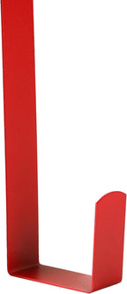Wreath Hanger for Front Door, Slim Over The Door Hook, Easy to Use and Reusable Holiday Wreath Holder for Christmas, Thanksgiving, Halloween and Daily Décor (12" Red, 2)