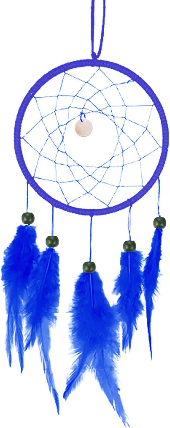 PATIKIL DIY Dream Catcher Kit, Making Dream Catcher Supplies Wall Hanging Handmade Dream Catcher Kits for Beginner Style 3, Blue