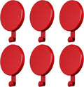 Jetec 6 Pcs Magnet Hooks Magnetic Wreath Hanger Wreath Holder for Fridge Refrigerator Metal Door Glass Door Surfaces Keys Kitchen Home Christmas Party Hanging Supplies Decoration(Festive Red,2.7 Inch)