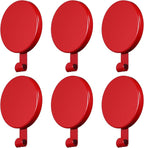 Jetec 6 Pcs Magnet Hooks Magnetic Wreath Hanger Wreath Holder for Fridge Refrigerator Metal Door Glass Door Surfaces Keys Kitchen Home Christmas Party Hanging Supplies Decoration(Festive Red,2.7 Inch)