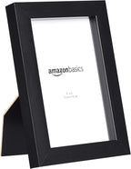 Amazon Basics Rectangular Photo Picture Frame, 6 x 4 inches, Pack of 5, Black