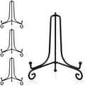 Artliving Plate Stands for Display, 8 Inch Black Iron Easel Plate Display Photo Holder Stand, Displays Picture Frames, Decorative Plates, Tablets and Art (4 pack)