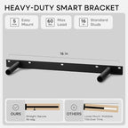 Homeforia Classic Walnut 20 inch Floating Shelf, High End Solid Real Wood Small 20inch Floating Shelves for Wall Mounted, 20in Floating Shelves, Heavy Duty Bracket, 20 X 6.5 X 1.75 inches, Set of 3